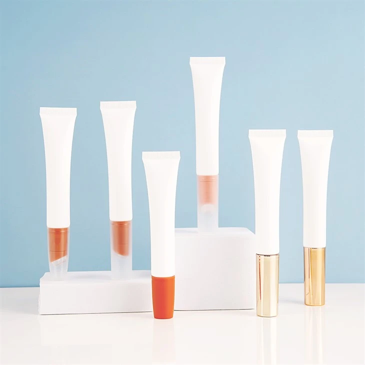 Donut-Shaped Applicator Plastic Tip Lip Balm Packaging Containers Lipstick Tube